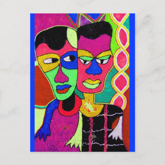 MY GIRLFRIEND AND ME  BY MOJISOLA AGBADAMOSI OKUBU POSTCARD