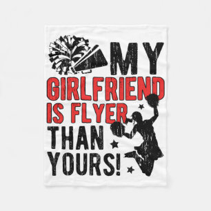 My Girlfriend Cheer Boyfriend Of A Cheerleader Boy Fleece Blanket