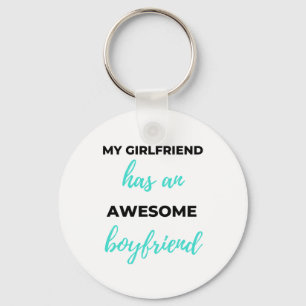 My Girlfriend Has An Awesome Boyfriend Black Key Ring
