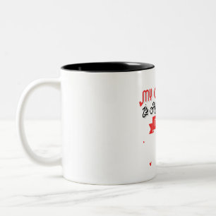 My Girlfriend Is Hotter Than My Coffee Two-Tone Coffee Mug