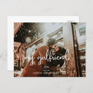 My Girlfriend Merry Christmas Holiday Wishes Photo Postcard