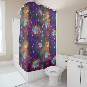 My Glamourous Funky Disco Pattern Shower Curtain