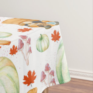 My Gnomies Funny Autumn Decor Fall Farmhouse Tablecloth