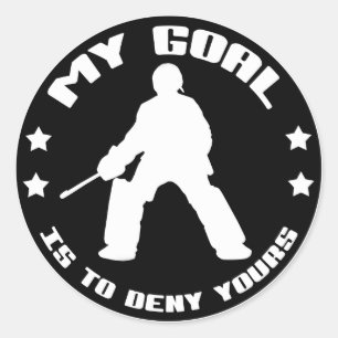 My Goal, Field Hockey (black) Classic Round Sticker