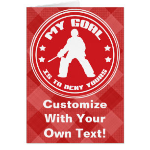 My Goal, Field Hockey Goalie Card