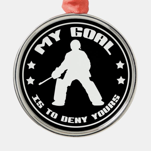 My Goal, Field Hockey Goalie Christmas Ornament (Front)