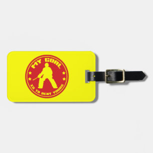 'My Goal' Field Hockey Goalie Luggage Tag