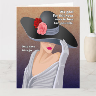 My Goal Funny Retro Greeting Card