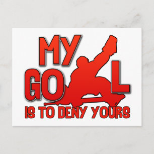 My Goal, Hockey Goalie Postcard