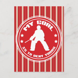My Goal Is To Deny Yours, Field Hockey Postcard