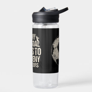 My Goal Is To Deny Yours Soccer Goalie Distressed Water Bottle