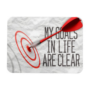 "My goals are clear" Motivation Affirmation Flexi Magnet