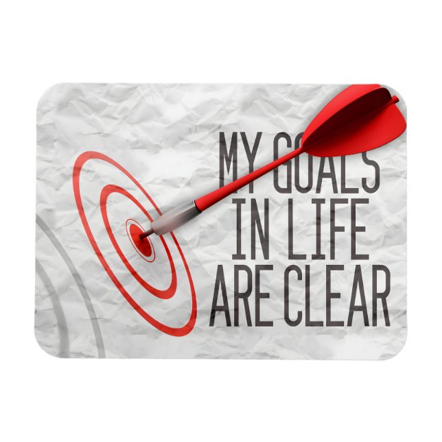 "My goals are clear" Motivation Affirmation Flexi Magnet (Horizontal)