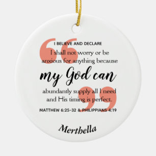 MY GOD CAN Christian Prayer Ceramic Ornament