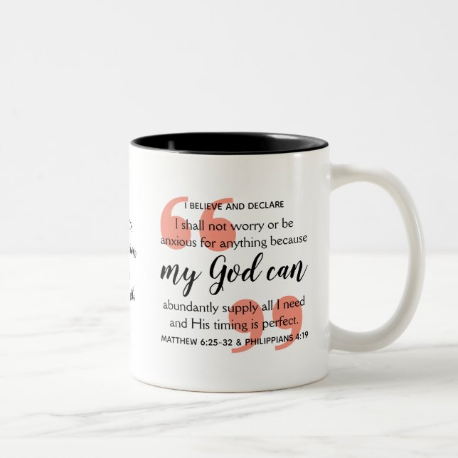 MY GOD CAN Positive Christian Affirmation Two-Tone Coffee Mug (Right)