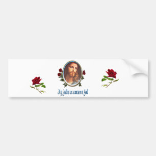 My God is a awesome God Bible verse Bumper Sticker