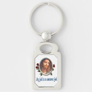 My God is a awesome God Bible verse Key Ring
