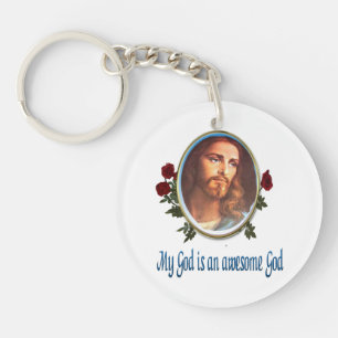 My God is a awesome God Bible verse Key Ring