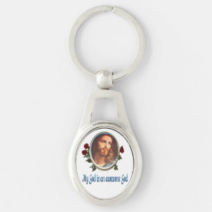 My God is a awesome God Bible verse Key Ring