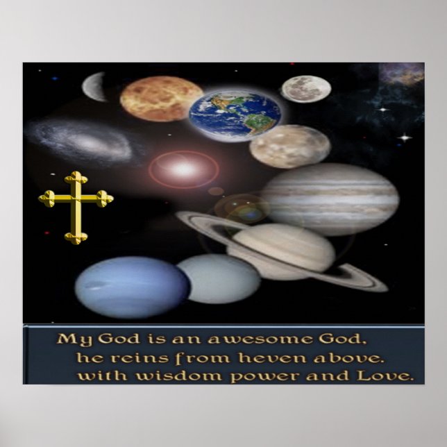 My God is a awesome God poster (Front)