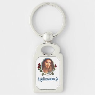 My God is an awesome god gifts Key Ring