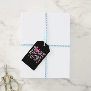 My God is Bigger Than Cancer Breast Gift Tags
