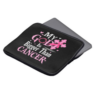 My God is Bigger Than Cancer Breast Laptop Sleeve