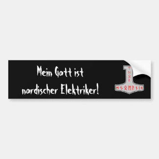My God is Nordic Electrician! Bumper Sticker