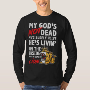 My God is Not Dead Lion Jesus Christ Christian Fai T-Shirt