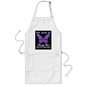 My God is Stronger Than Cystic Fibrosis  Long Apron