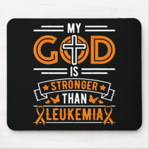 My God is Stronger Than Leukaemia Survivor Mouse Pad