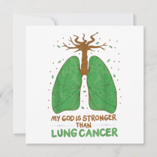 My God Is Stronger Than Lung Cancer Holiday Card
