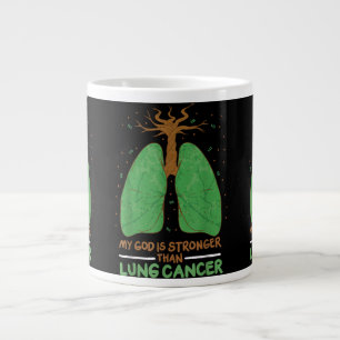 My God Is Stronger Than Lung Cancer Large Coffee Mug