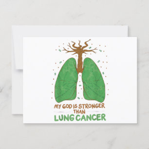 My God Is Stronger Than Lung Cancer  Postcard