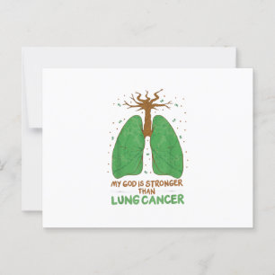 My God Is Stronger Than Lung Cancer Postcard