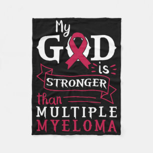 My God Is Stronger Than Multiple Myeloma Awareness Fleece Blanket