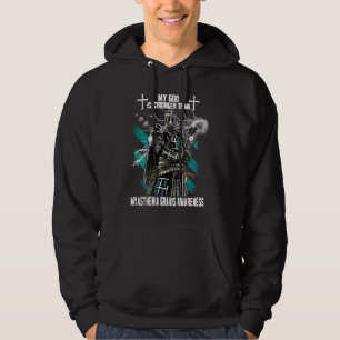 My God Is Stronger Than Myasthenia Gravis Awarenes Hoodie
