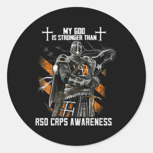 My God Is Stronger Than Rsd Crps Awareness Classic Round Sticker