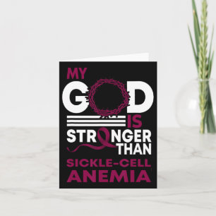 My God Is Stronger Than Sickle Cell Anaemia Awaren Card