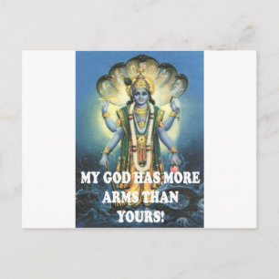 my god postcard