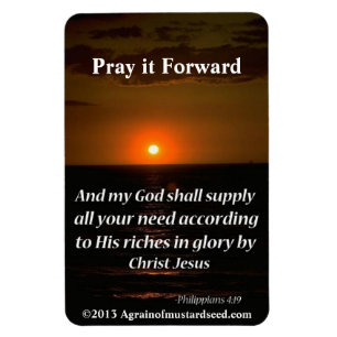 My God shall supply all your need Magnet