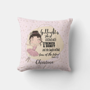 My Goddaughter The Ballerina Motivational Quote Cushion