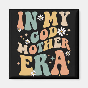 My Godmother Era Lover Groovy Retro Mum Funny Moth Magnet
