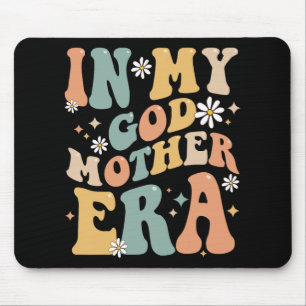 My Godmother Era Lover Groovy Retro Mum Funny Moth Mouse Pad