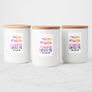 My Godmother Loves Me -Owl Food Label