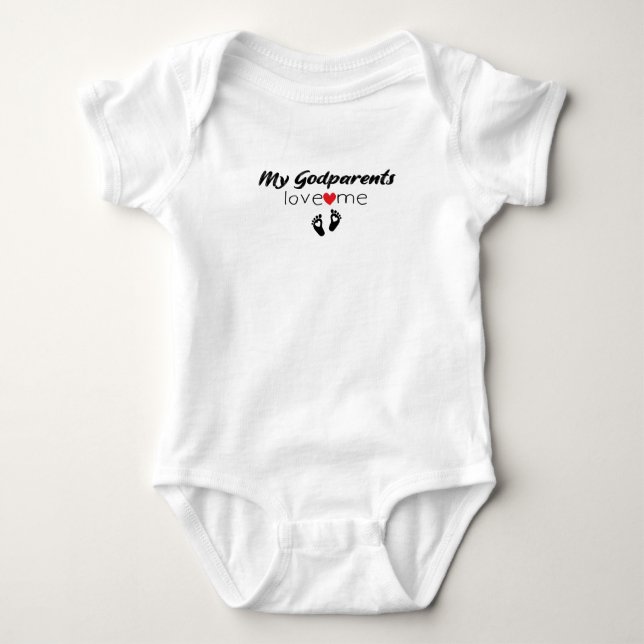 My godparents love me Godparents Baby, Godparents  Baby Bodysuit (Front)