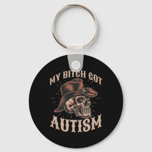 My Got Autism Funny Skeleton Meme Autistic 1  Key Ring