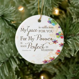 My Grace is Sufficient For You Ceramic Ornament