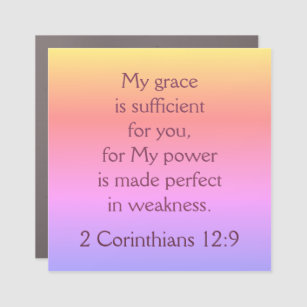 My Grace is Sufficient lovely ombre Car Magnet