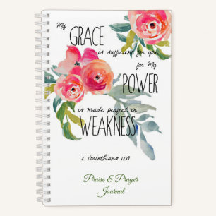 My grace pink floral Praise & prayer journal